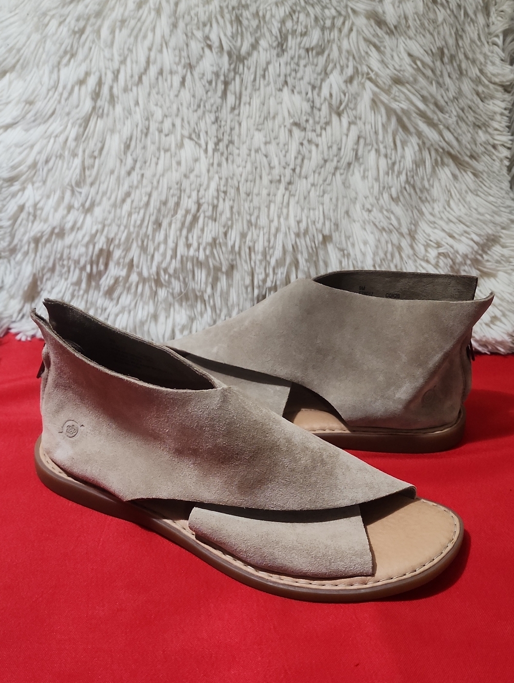 Born Women's Iwa Open-Toe Suede Sandals in Taupe